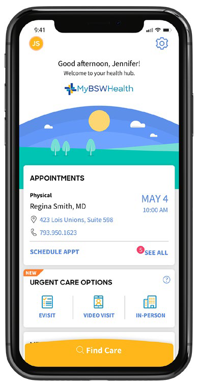 my bsw health mobile app